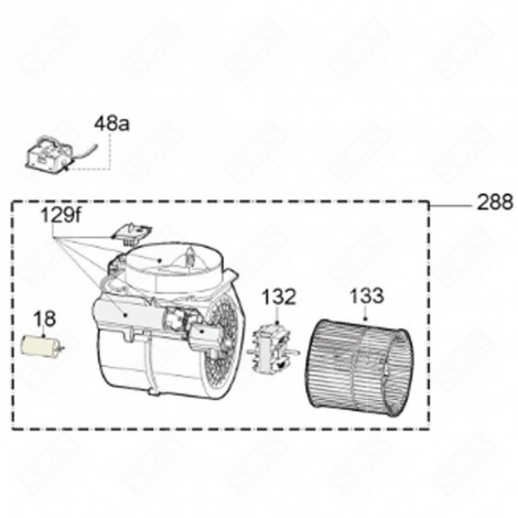 MOTOR (KENNZEICHNUNG 132) DUNSTABZUGSHAUBE - 49026392