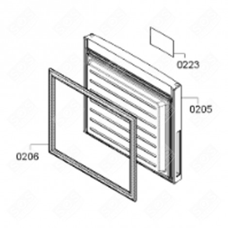 GEFRIERFACH-TÜR (KENNZEICHEN 205) KÜHLSCHRANK, GEFRIERSCHRANK - 00689115