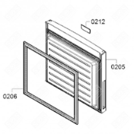 TÜR-DICHTUNG GEFRIERFACH (KENNZEICHNUNG 206) KÜHLSCHRANK, GEFRIERSCHRANK - 00686748