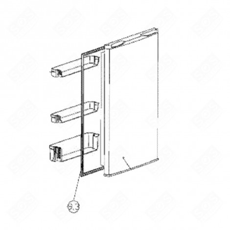 TÜRDICHTUNG (KÜHLSCHRANKTEIL) KENNZEICHNUNG 9.3 KÜHLSCHRANK, GEFRIERSCHRANK - 53041330