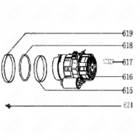 SPÜLPUMPE (REFERENZ 616) GESCHIRRSPÜLER, SPÜLMASCHINE - 435C63