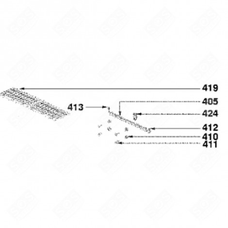 OBERE RECHTE ROLLE (KENNZEICHNUNG 424) GESCHIRRSPÜLER, SPÜLMASCHINE - 32X1382