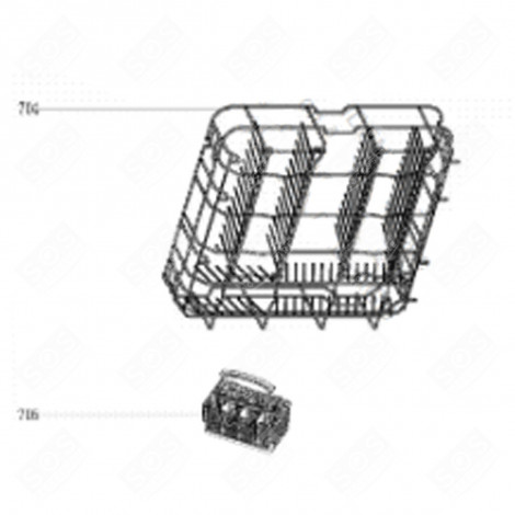 BESTECKKORB (KENNZEICHNUNG 705) GESCHIRRSPÜLER, SPÜLMASCHINE - 445F41