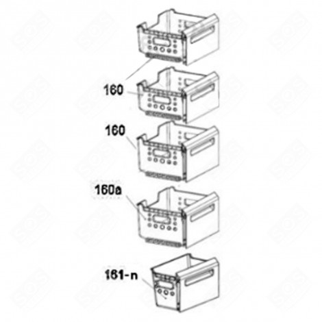 ZENTRALER KORB (REFERENZ 160A) KÜHLSCHRANK, GEFRIERSCHRANK - 49029021