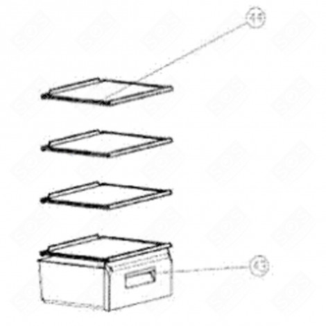 GEMÜSEBEHÄLTER (KENNUNG 43) KÜHLSCHRANK, GEFRIERSCHRANK - 132H46