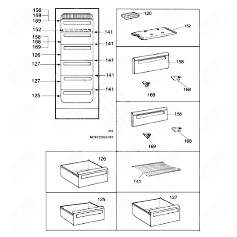 ORIGINAL-KORB (KENNZEICHEN 125) KÜHLSCHRANK, GEFRIERSCHRANK - 2058993268