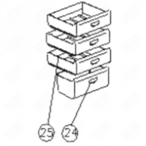 SCHUBLADE (REFERENZ 24) ORIGINAL KÜHLSCHRANK, GEFRIERSCHRANK - 482000011658