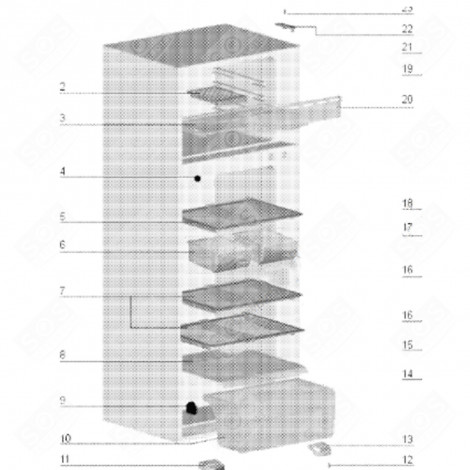 ORIGINALE GEMÜSEFACH (REFERENZ 10) KÜHLSCHRANK, GEFRIERSCHRANK - 50284654006