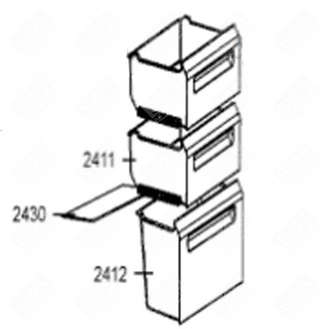 ORIGINAL-GEMÜSEFACH (BEZUGSNUMMER 2410) KÜHLSCHRANK, GEFRIERSCHRANK - 482000001670