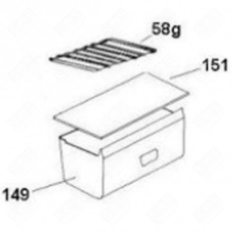 GEMÜSEFACH (KENNZEICHEN 149) KÜHLSCHRANK, GEFRIERSCHRANK - 43009013