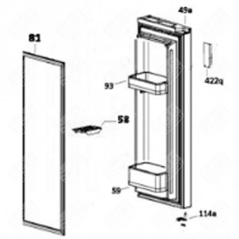 DICHTUNG (KENNZEICHNUNG 81) KÜHLSCHRANK, GEFRIERSCHRANK - 49033693