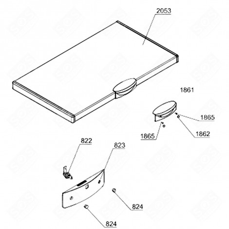 GRIFF (KENNZEICHNUNG 1861) KÜHLSCHRANK, GEFRIERSCHRANK - 4564850700