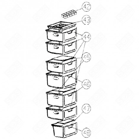 SCHUBLADE (REFERENZ 46) KÜHLSCHRANK, GEFRIERSCHRANK - 579F22