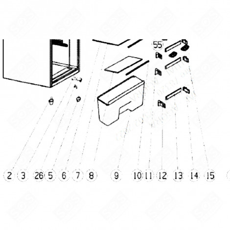 BALKONNET-STANGE (KENNUNG 13) KÜHLSCHRANK, GEFRIERSCHRANK - 577A66