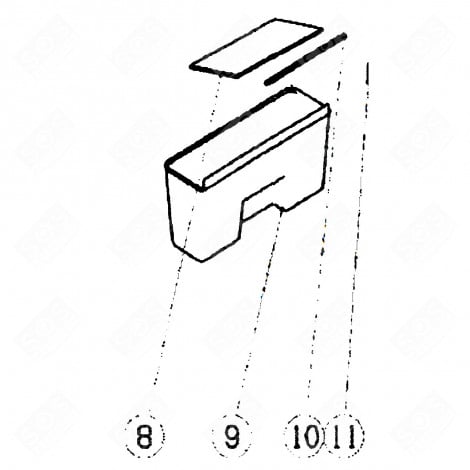 GEMÜSEFACH (BEZUG 9) KÜHLSCHRANK, GEFRIERSCHRANK - 132F56