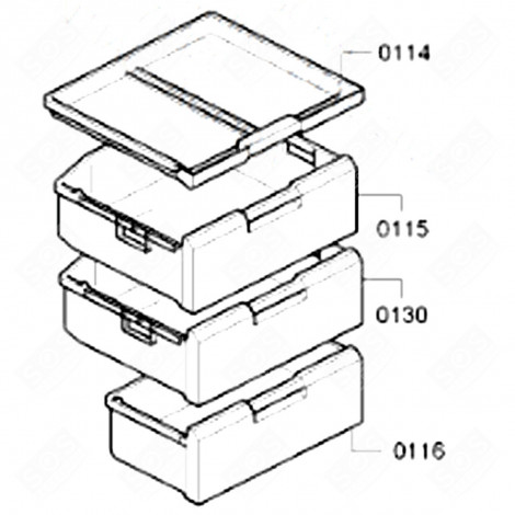 GEFRIERSCHUBLADE (BEZUG 116) ORIGINAL KÜHLSCHRANK, GEFRIERSCHRANK - 00741476, 741476