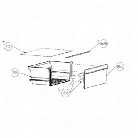 GEMÜSEBEHÄLTER (KENNZEICHEN 336) KÜHLSCHRANK, GEFRIERSCHRANK - 5755790200