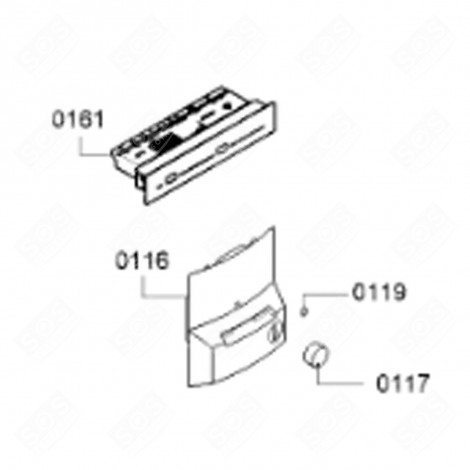 ORIGINALSTEUERMODUL NICHT PROGRAMMIERT (REFERENZ 0161) KÜHLSCHRANK, GEFRIERSCHRANK - 12011702, 12024027