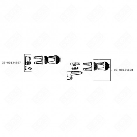 VORDERGEHÄUSE UND SCHALTER (KENNZEICHNUNG CS-00134668) RASIERAPPARAT, HAARSCHNEIDEMASCHINE - CS-00134668