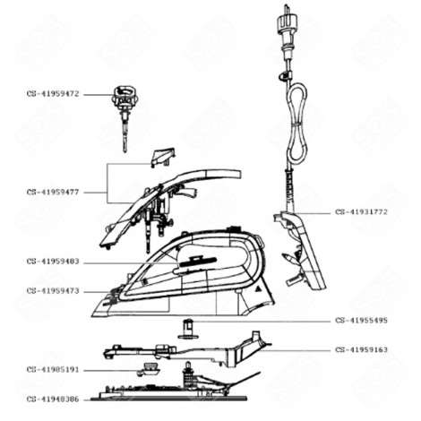 SOHLE (KENNZEICHNUNG CS-41948386) BÜGELEISEN, DAMPFBÜGELSTATION - CS-41948386
