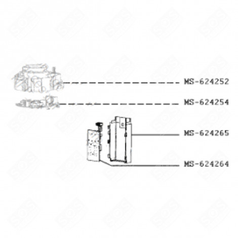 ELEKTRONISCHES MODUL (REFERENZ MS-624254) NESPRESSO VERTUO PLUS KAFFEEMASCHINE, ESPRESSOMASCHINE -  MS-624254