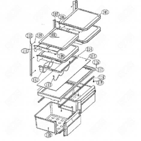 TÜRGRIFF (KENNZEICHEN 105) KÜHLSCHRANK, GEFRIERSCHRANK - 60820895