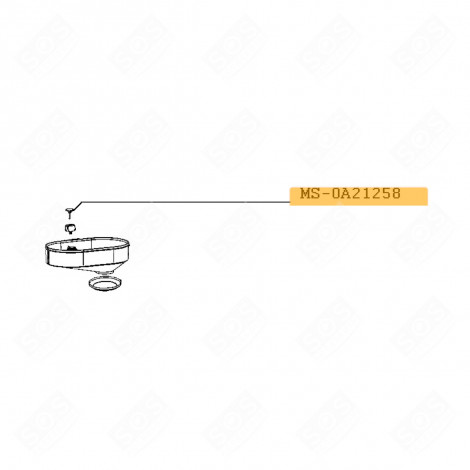 ABDECKUNG DES MAHLWAHLSCHALTERS KAFFEEMASCHINE, ESPRESSOMASCHINE - MS-0A21258