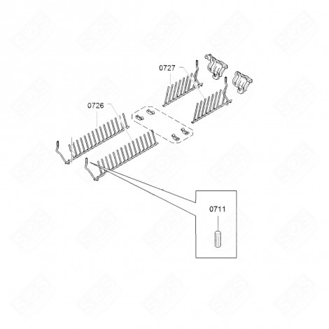 ORIGINAL-KENNZEICHEN 711 KAPPE GESCHIRRSPÜLER, SPÜLMASCHINE - 00633944, 633944