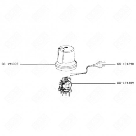 MOTOR UND ELEKTRONISCHE PLATINE (BEZUG SS-194309) KÜCHENMASCHINE - SS-194309