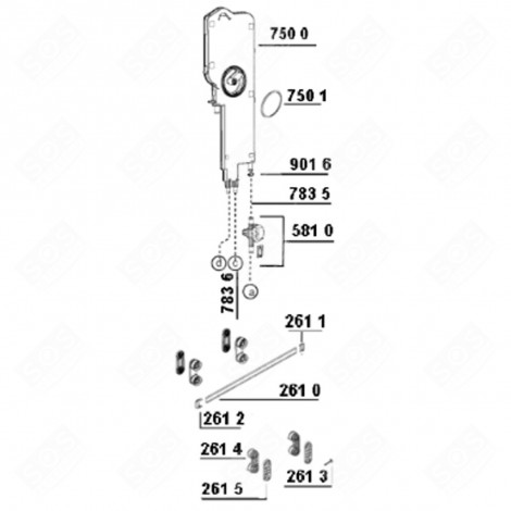 ORIGINAL GLEITBAHN GESCHIRRSPÜLER, SPÜLMASCHINE - 482000001584, 481246238075