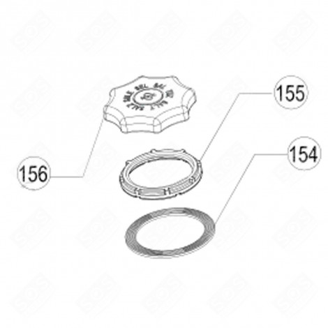 SALZMUTTER (BEZUG 155) GESCHIRRSPÜLER, SPÜLMASCHINE - 0530019435