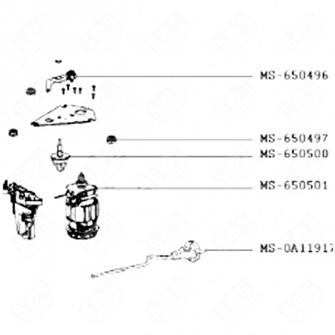 MOTOR (KENNZEICHEN MS-650501) KÜCHENMASCHINE - MS-650501