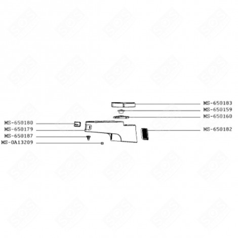 ANTRIEBSWELLE (KENNZEICHEN MS-650159) KÜCHENMASCHINE - MS-650159, MS-650810