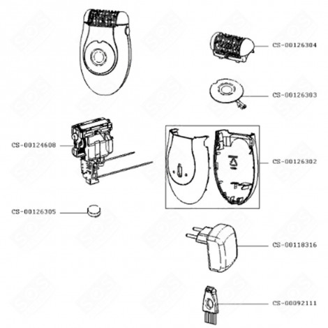 EPILIERKOPF (KENNUNG CS-00126304) EPILATOR, EPILIERER, EPILIERGERÄT - CS-00126304