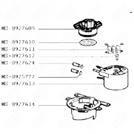 WIDERSTAND 1000W (KENNZEICHNUNG MS-0927613) KAFFEEMASCHINE, ESPRESSOMASCHINE - MS-0927613