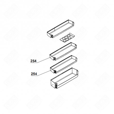 TÜRFACH / ABSTELLFACH KÜHLSCHRANK, GEFRIERSCHRANK - 4640550700