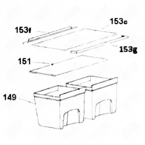 ABLAGE, GEMÜSEFACHREGAL (KENNZEICHEN 151) KÜHLSCHRANK, GEFRIERSCHRANK - 49033930