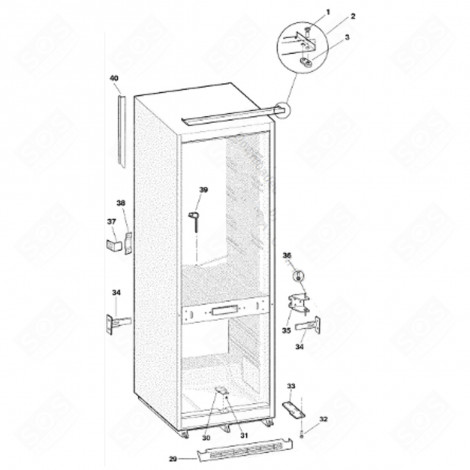 SEITENHALTERUNG (KENNZEICHEN 34) KÜHLSCHRANK, GEFRIERSCHRANK - C00075106