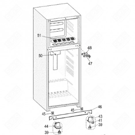 SCHRAUBE KAPPE EDELSTAHL KÜHLSCHRANK, GEFRIERSCHRANK - C00278303