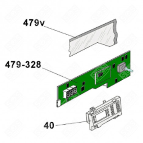 ELEKTRONISCHE KARTE, PROGRAMMIERTES MODUL (BEZUG 479-328) WASCHMASCHINE - 49038283