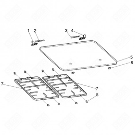 GLASTOPF (REFERENZ 5) KOCHPLATTEN, HERDPLATTEN, KOCHFELD - C00118680