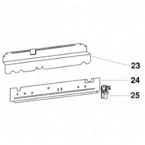 RÜCKWAND (KENNZEICHNUNG 24) GESCHIRRSPÜLER, SPÜLMASCHINE - C00091598