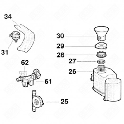 ELEKTROVENTIL SCHUTZ (KENNZEICHEN 34) GESCHIRRSPÜLER, SPÜLMASCHINE - C00094160