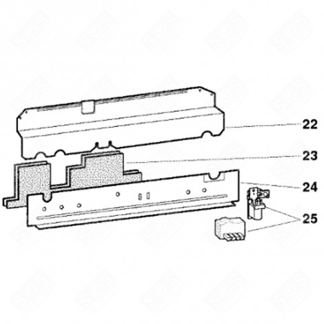 MITTELLEISTE HINTEN GESCHIRRSPÜLER, SPÜLMASCHINE - C00091600