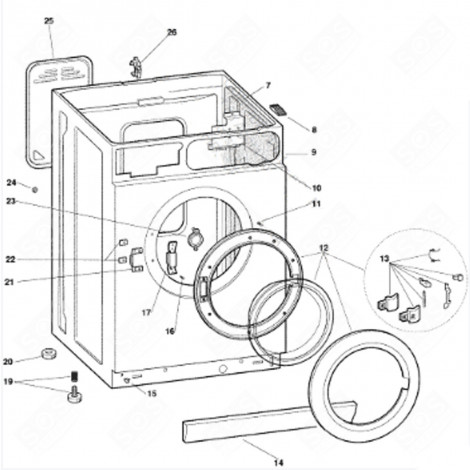 FUSSFEDER (REFERENZ 19) WASCHMASCHINE - C00046121