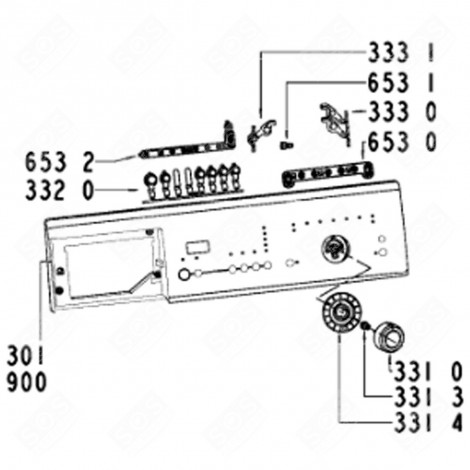 ORIGINAL-KNOPF (KENNZEICHNUNG 332 0) WASCHMASCHINE - 481213448395