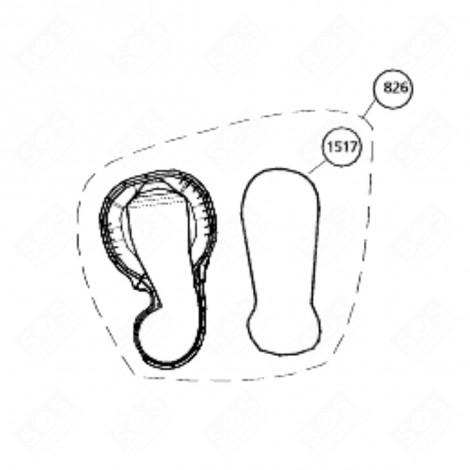RÜCKABDECKUNG KENNZEICHNUNG 826 WÄSCHETROCKNER - 2981930100