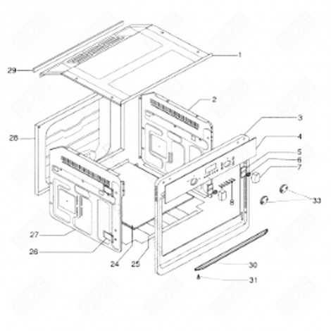 LINKER SEITENWAND (REFERENZ 27) BACKOFEN, KÜCHENHERD - C00143111