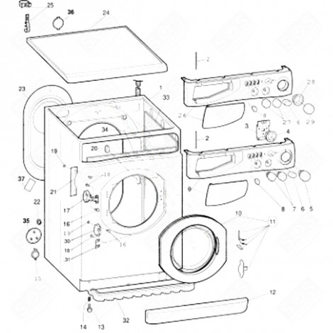 SPACER (KENNZEICHEN 25) WASCHMASCHINE - C00119410