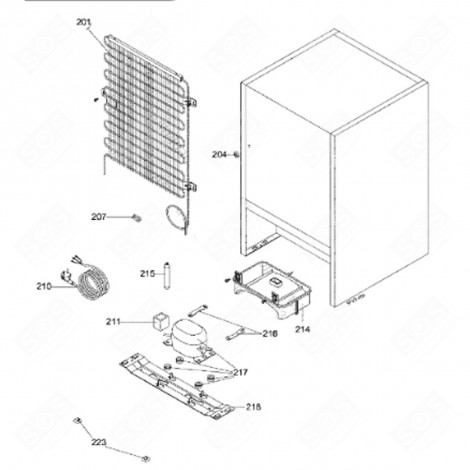 KABELKANAL (REFERENZ 204) KÜHLSCHRANK, GEFRIERSCHRANK - 46X2202